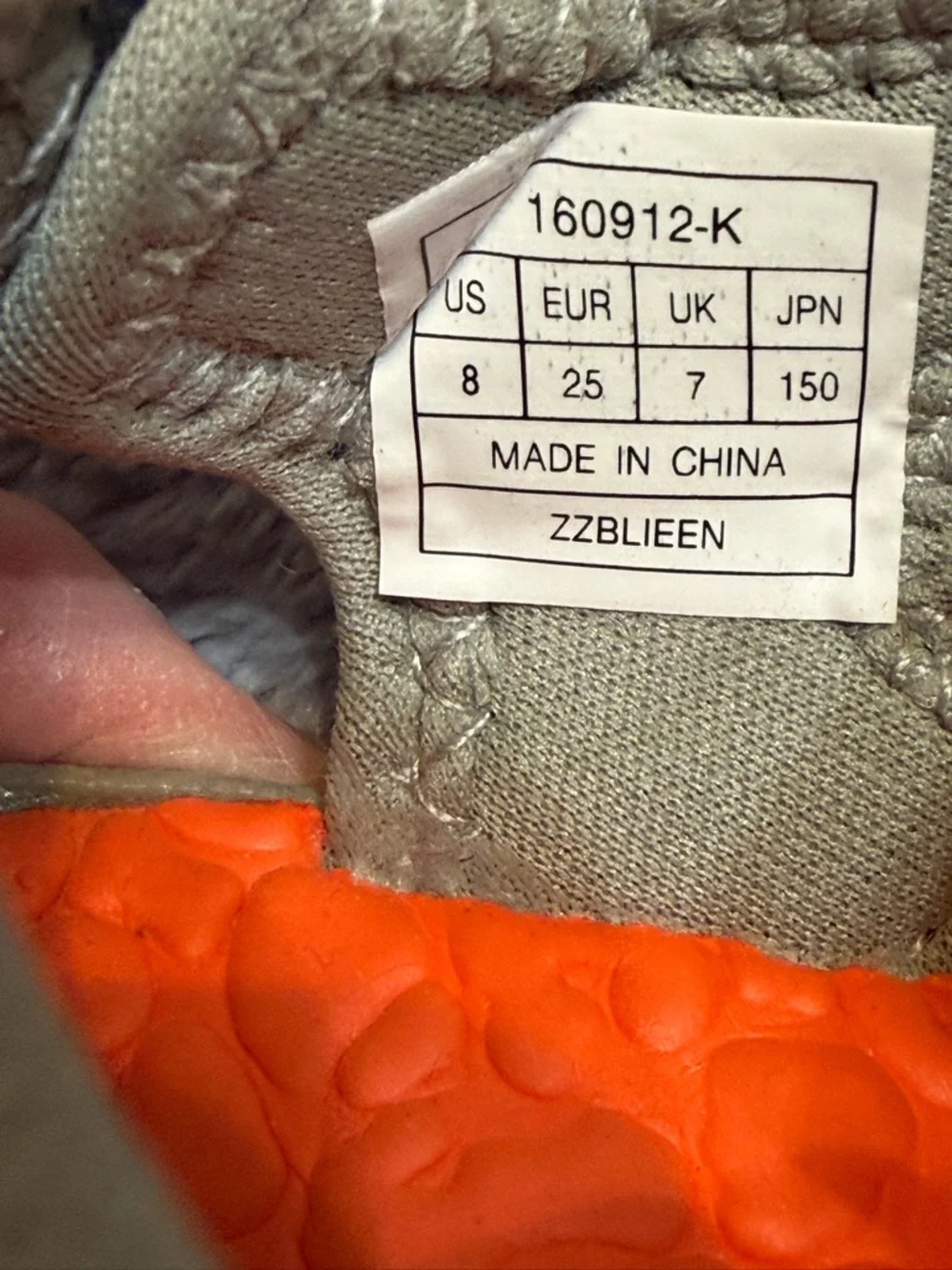 Children's Navy and Orange Closed-Toe Active Sandals size 8